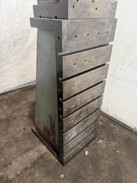 20" WIDE X 80" TALL X 24" DEEP T-SLOTTED ANGLE PLATE SET. STOCK # 0223026