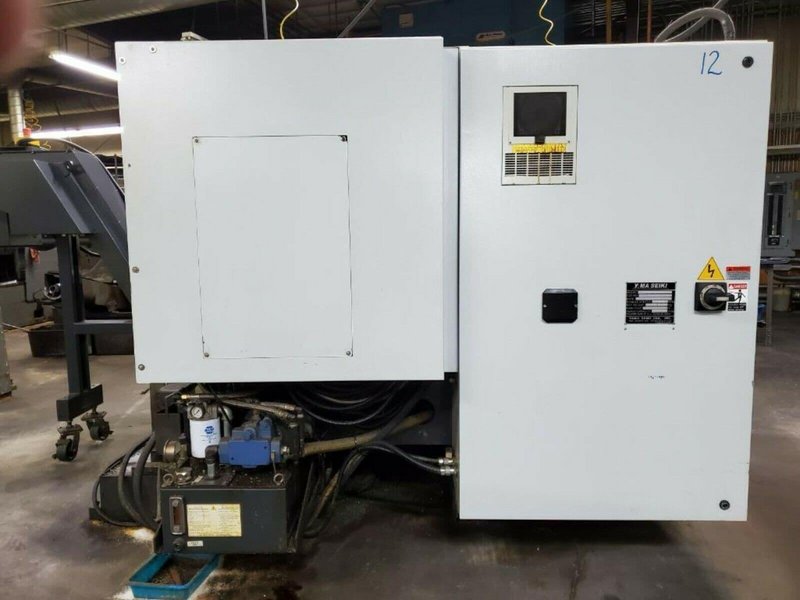 Yama Seiki GLS-2000 CNC Lathe, 2011 – Fanuc Control, Tailstock &amp; Quill, Chip Conveyor, Rigid Tapping, 10 Tool Turret