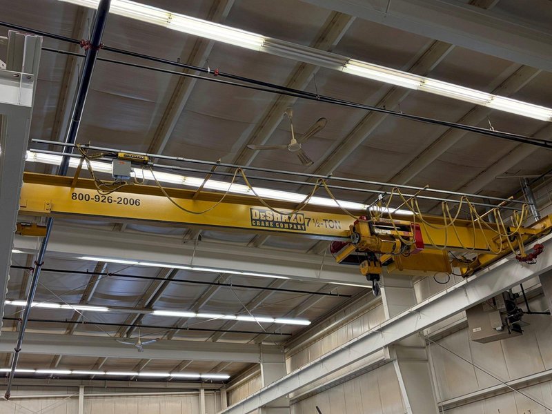 7.5 TON DESHAZO SINGLE GIRDER TOP RUNNING BRIDGE CRANE WITH STREET HOIST: YOBRO 24991
