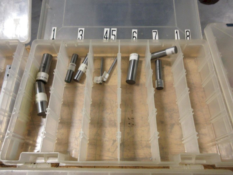 Guage Pins, Go/No-Go Pin Sets and Holders in Plano Plastic Divider Cases, Various Diameters- Auction Item
