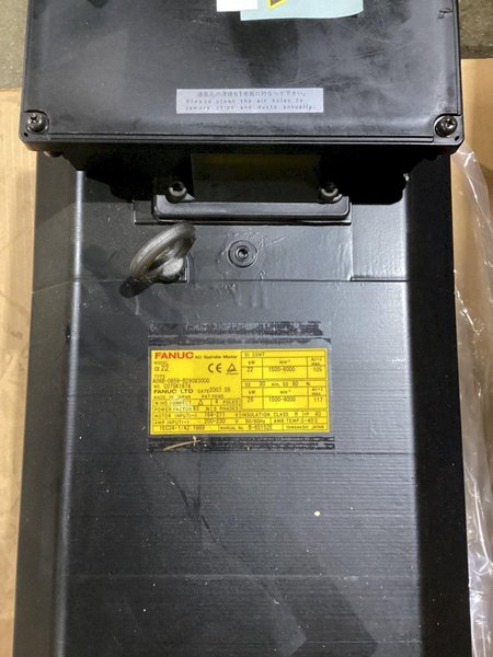 FANUC A06B‑0859‑B290 #3000 AC SPINDLE SERVO MOTOR USED
