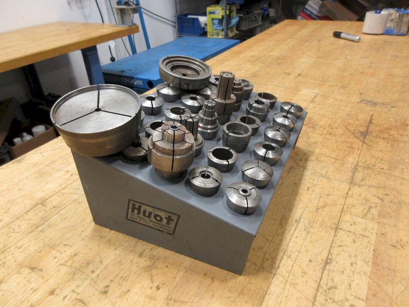 5C Collets Regular, Emergency and Expanding Types with Huot 30 Place Collet Rack- Auction Item