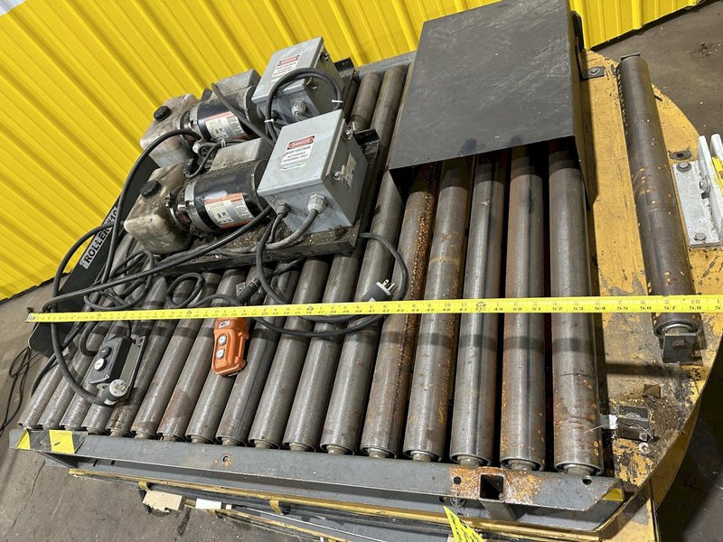 4,000 LBS X 60" X 48" ECONO LIFT HYDRAULIC SCISSOR LIFT TABLE WITH ROTARY ROLLER CONVEYOR TOP, 115 VOLT: STOCK #20960