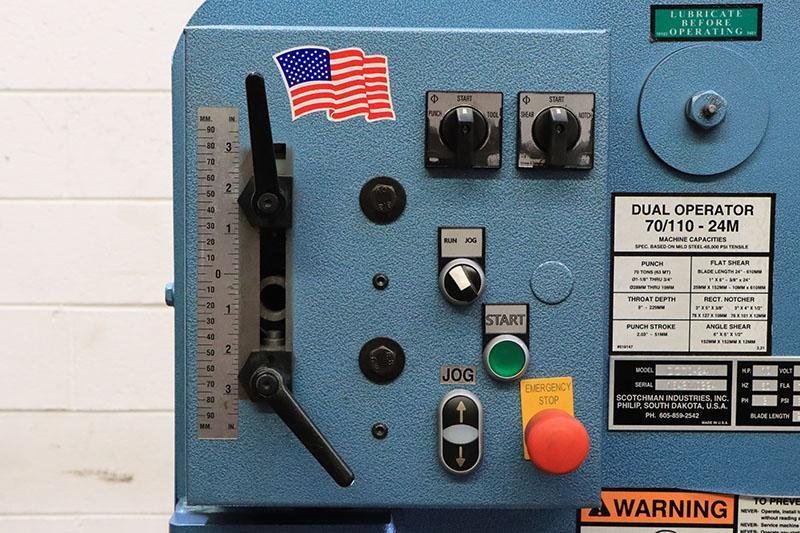70/110 TON SCOTCHMAN DUAL OPERATOR IRONWORKER MODEL DO 70-24M