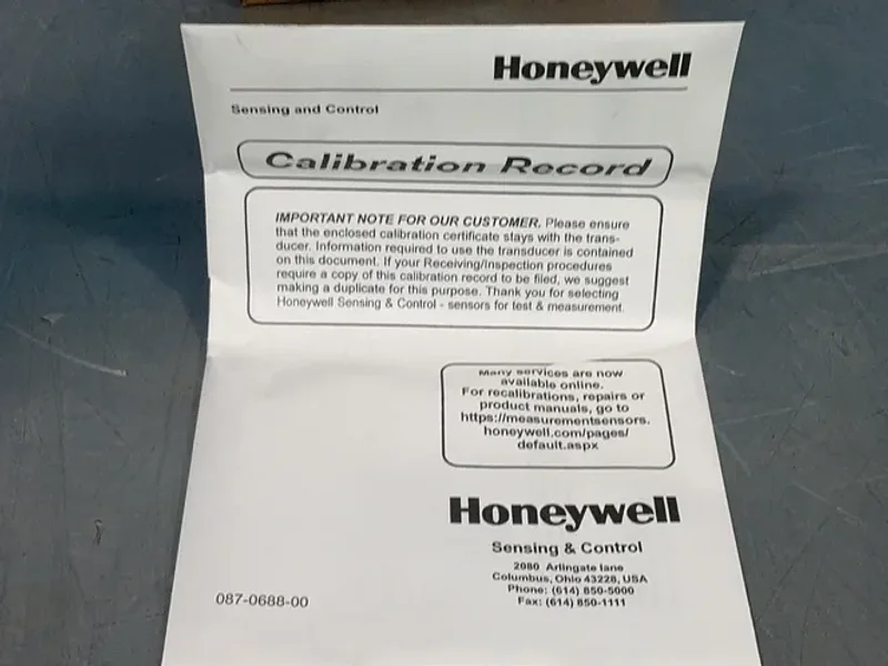 HONEYWELL FPG PRESSURE SENSOR  -  060-CS66395696572
