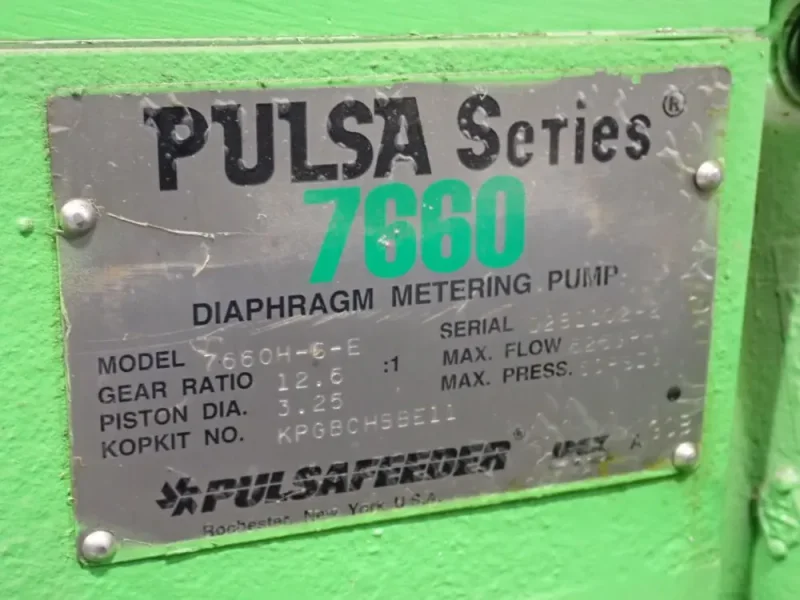 PULSAFEEDER 2 HP DIAPHRAGM METERING PUMP   -  7660H-S-E