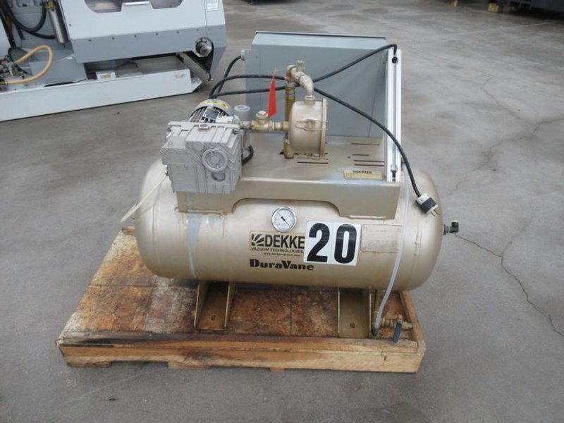 Dekker Vacuum Technologies Duravane Vacuum Pump Model RML010T1-01-AS, Rotary Vane Pump with Tank - Single Phase