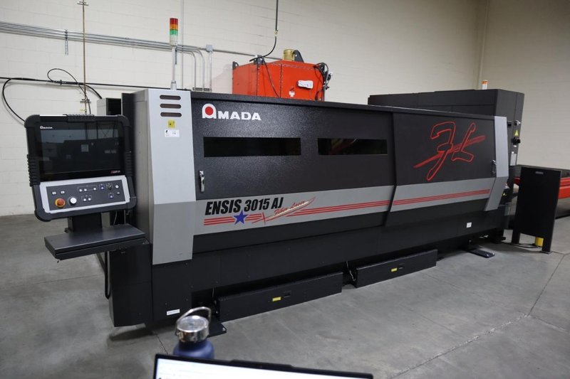 Amada Ensis 3015 AJ MII CNC Fiber Laser,  AMNC 3i Control, 3.1 KW, 120&quot; x 60&quot;, Pallet Shuttle, Fume Collector - NEW 2017