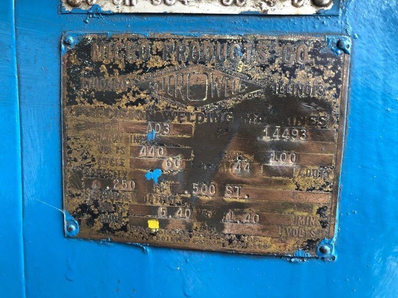 .250&quot; -  .500&quot;  Microweld AD3 Butt Welder
