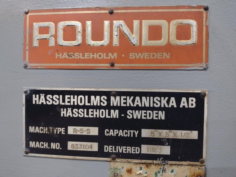 5&quot; X 5&quot; X 1/2&quot; ROUNDO MODEL #R-5-S HYDRAULIC ANGLE ROLL: STOCK #23480