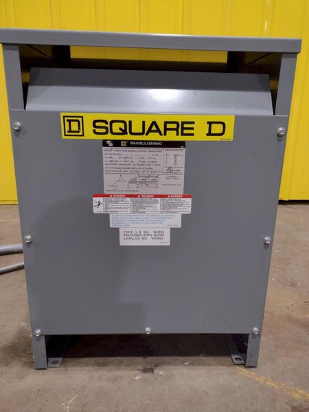 15 KVA SQUARE D  480 V  - 208Y/120 V GENERAL PURPOSE TRANSFORMER : STOCK #19164