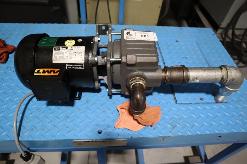 AMT Coolant Pump P/N: 10084519, 3/4 HP &amp; AMT Self-Priming Centrifugal Pump - 285P-95, 66 GPM, 1.25&quot;, 3/4 HP, 3- Phase, Cast Iron- Auction Item