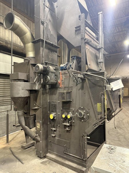 6 CU FT WHEELABRATOR MODEL #WTB-6.0 RUBBER BELT TUMBLE TYPE SHOT BLAST MACHINE: YOBRO #24278