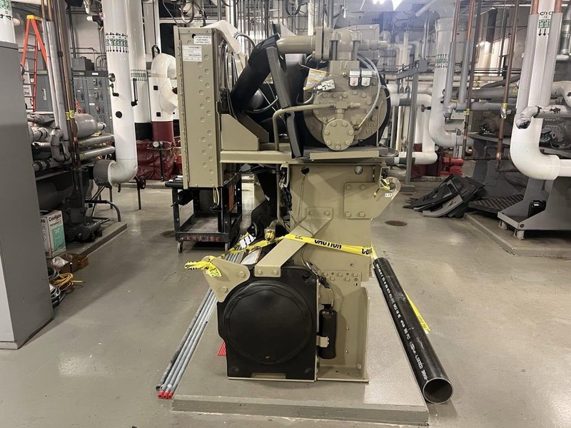 160 Ton Trane RTUD High Efficiency Rotary Indoor Chiller, 2022