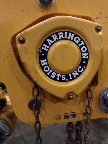 10 TON HARRINGTON MODEL #SHB100 CHAIN HOIST &amp; TROLLY: YOBRO #25080