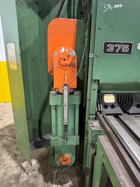 14&#039; X 3/8&quot; CINCINNATI 375 HS POWER SQUARING SHEAR WITH BACK GAUGE; FLOOR STANDING: YOBRO #24238