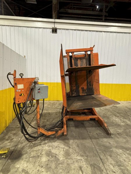 4400 LBS x 55&quot; x 48&quot; x 60&quot; CHERRY HYDRAULIC PALLET INVERTER / ROTATE / FLIPPER: STOCK #23736