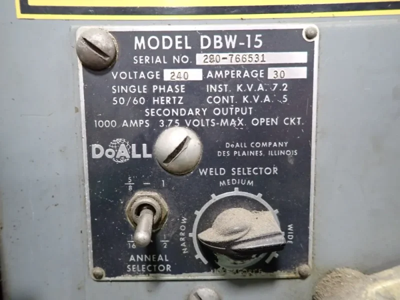 DOALL 14" X 20" VERTICAL BAND SAW  -  2012-1A