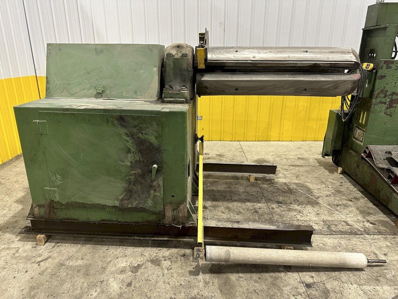 12,000 LB X 50&quot; ROWE MODEL #12050-DSV MOTORIZED COIL REEL UNCOILER &amp; COIL CAR: STOCK #21979