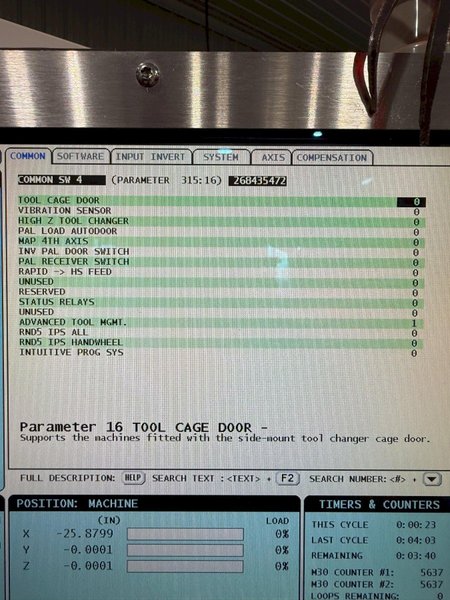 2013 HAAS MODEL #VF5 CNC VERTICAL MACHINING CENTER: YOBRO #24379