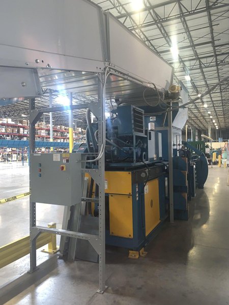 48&quot; W X 42&#039; L WYNRIGHT INCLINED POWERED BALER FEED BELT CONVEYOR: STOCK 17467