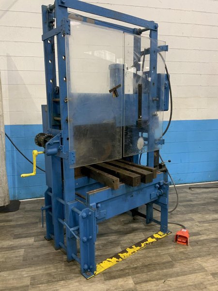50 TON OTC HYDRAULIC TRAVELING BED H-FRAME PRESS: STOCK #80782