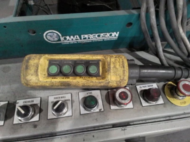 60″ x 14 Gauge Iowa Precision/Mestek Plasma Coil Feed, 2018