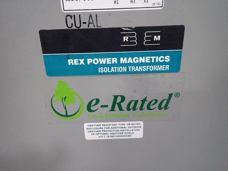 REX POWER MAGNETICS 75 KVA TRANSFORMER  -  BA75HH-R/Z