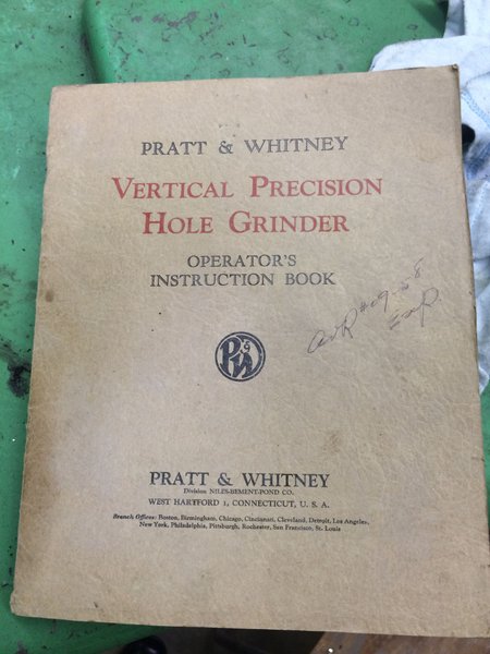 Pratt &amp; Whitney Jig Grinder