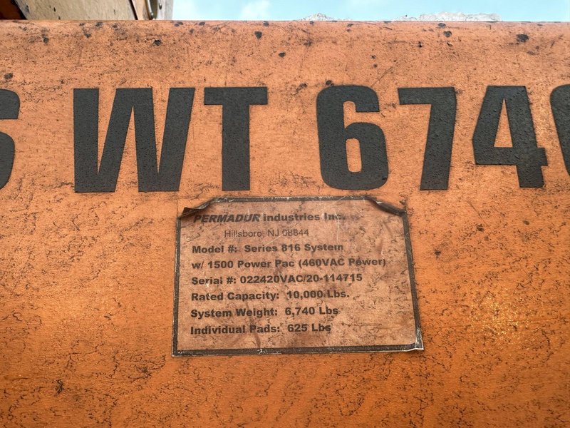 10,000 LBS X 50' X 8' PERMADUR SERIAS 816 VACUUM SHEET LIFTER WITH UNIVAC 1500 GENERATOR: STOCK 22460