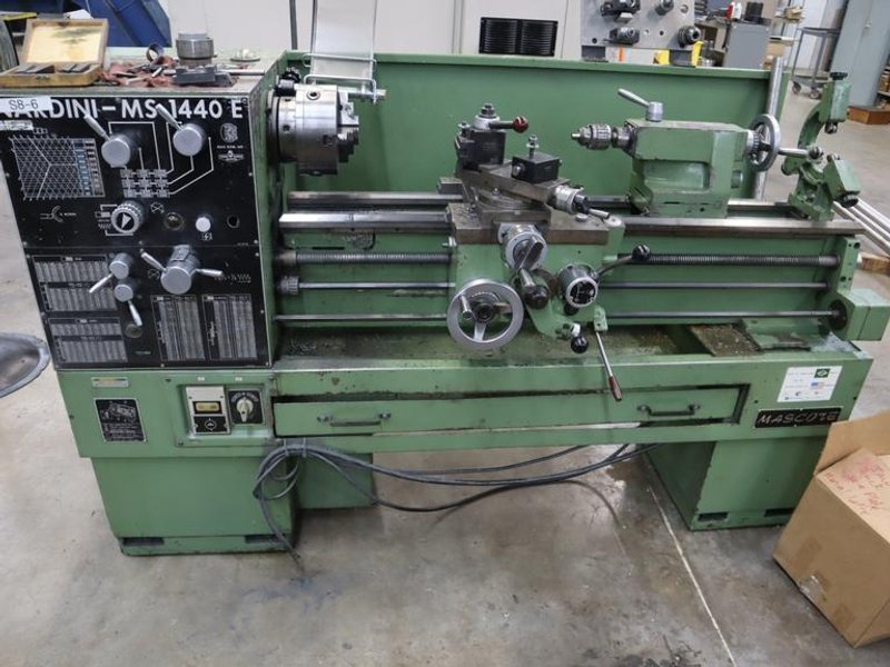 Nardini Model MS1440E Engine Lathe, Tool Post, Tailstock, Steady Rest- Auction Item