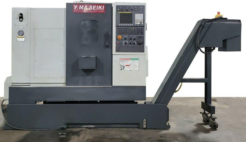 Yama Seiki GLS-2000 CNC Lathe, 2011 – Fanuc Control, Tailstock &amp; Quill, Chip Conveyor, Rigid Tapping, 10 Tool Turret