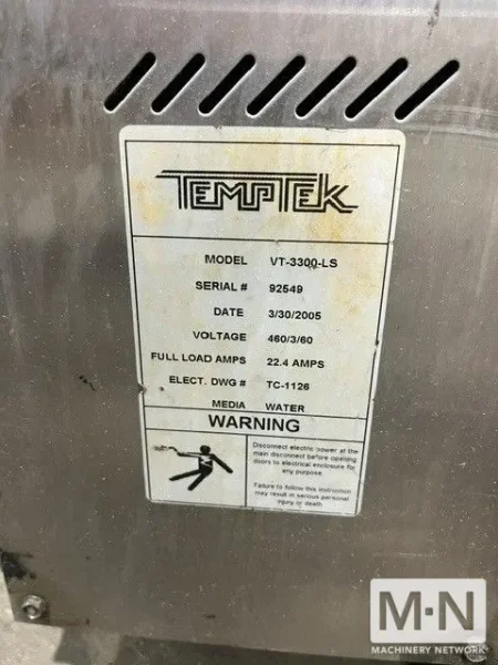 3 HP TEMPTEK MODEL VT3300-LS THERMOLATOR (10) AVAILABLE  MFG 2016- 2005