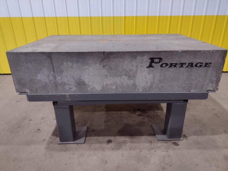 73.5&quot; X 46.5&quot; X 18.5&quot; PORTAGE MITCHELL GRANITE LAYOUT SURFACE PLATE: STOCK #19744