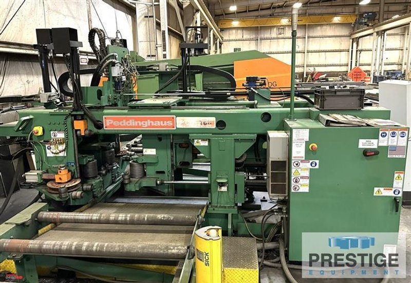 Peddinghaus PCD1100/3B Beam Drill &amp; Meba 1250-510 DG Mitering Saw Line With Material Handling