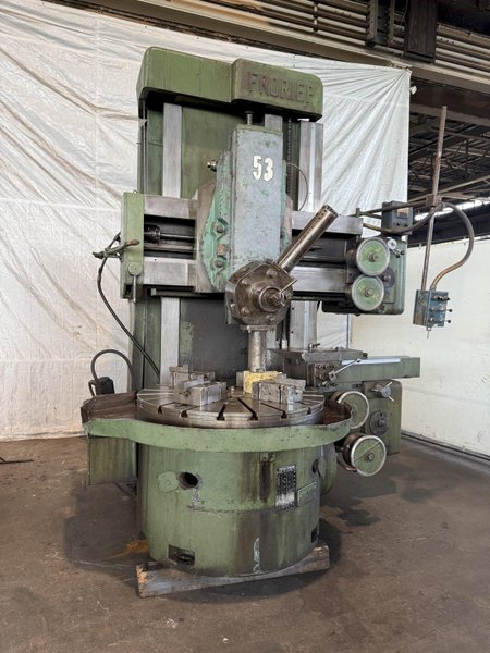 48" FRORIEP 4-JAW VERTICAL TURRET LATHE. STOCK # 0667925