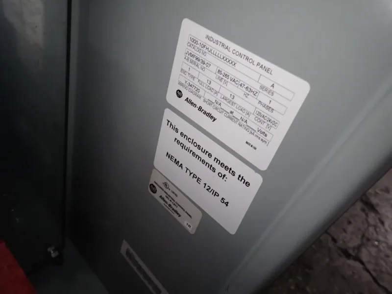 Allen Bradley Control Panel - 1000-10fhjlllllxxxxx