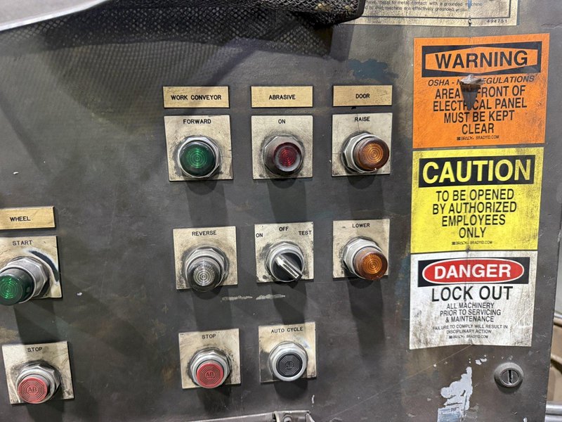 6 CU FT WHEELABRATOR MODEL #WTB-6.0 RUBBER BELT TUMBLE TYPE SHOT BLAST MACHINE: YOBRO #24278