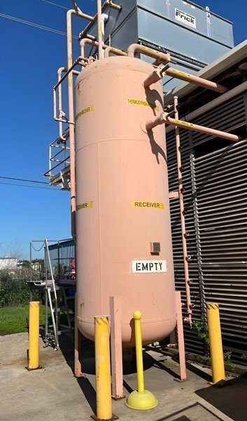 Frick VHPTSR-60-178 Vertical High Pressure Thermosyphon Receiver for R-717 Ammonia Refrigerant, 2013