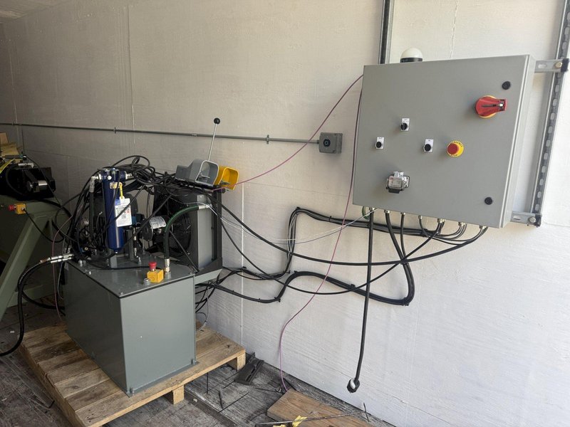 200 TON X 15' BEECHE WIRE CABLE FORCE TENSILE HYDRAULIC TEST BENCH, WITH CONTROLLER &amp; DISPLAY, NEW 2020: YOBRO #25186