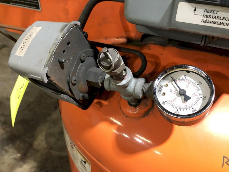 7.5 HP DEVAIR MODEL #TASV-5052-S 175 PSI VERTICAL AIR COMPRESSOR WITH AIR TAK 20 SCFM AIR DRYER: STOCK 16096