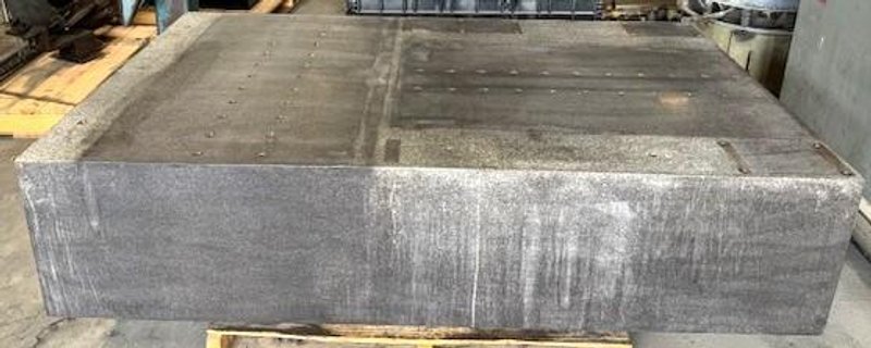 48&quot; x 79&quot; Granite Surface Plate, 18&quot; Thick, Drilled &amp; Tapped