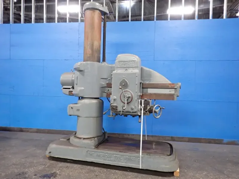 THE AMERICAN TOOL WORKS CO 4 FT ARM X  15" COLUMN RADIAL ARM DRILL
