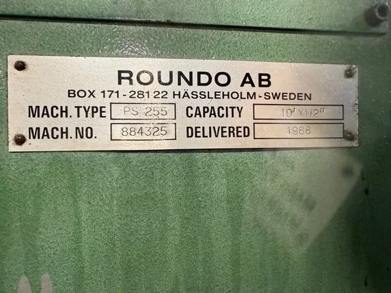 ROUNDO PS-255 10’ x ½” 3 Roll Plate Bending Roll 1988’ #7675
