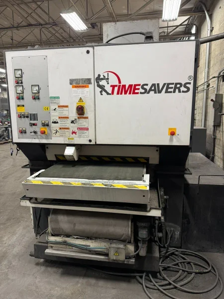 USED 2004 TIMESAVERS 3 ABRASIVE HEAD WET WIDE BELT SANDER