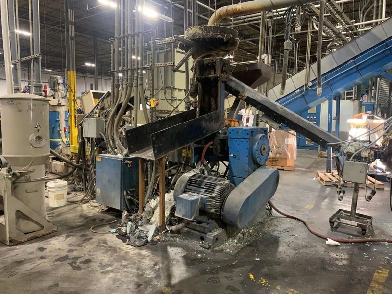 Davis Standard Used 4.5&quot; Ram Stuffing Cascade Pelletizing Line, Xaloy Water Ring Pelletizer