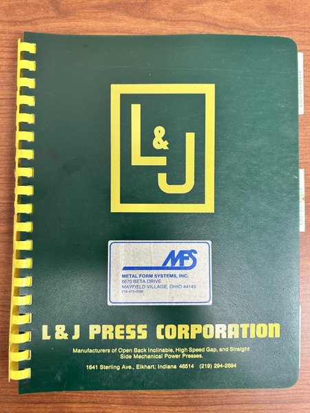 75 TON X 42" X 24" L&amp;J MODEL #EM275 HIGH SPEED STRAIGHT SIDE STAMPING PRESS, 2.5" STROKE: STOCK #23627