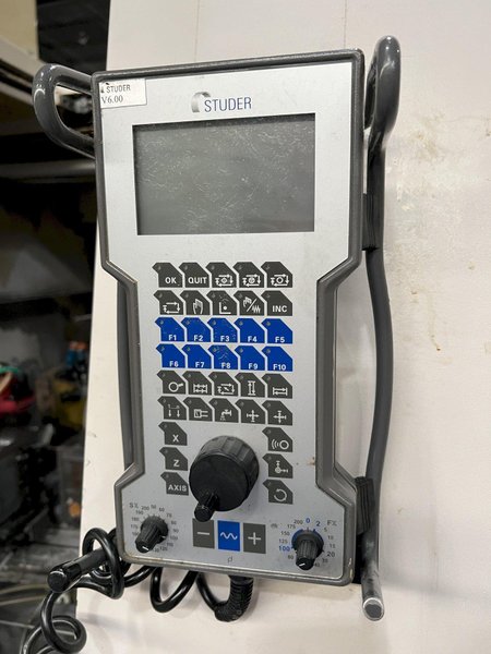 Studer S20 CNC Plain Cylindrical Grinder with Combination Plain/Angle Wheel Head and Swiveling Work Head.
