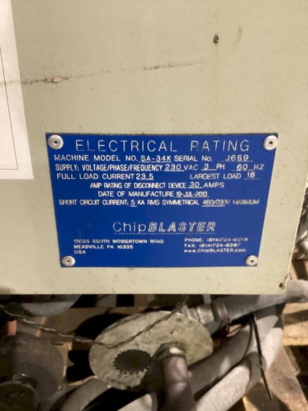 CHIPBLASTER SA-34K Chiller System USED