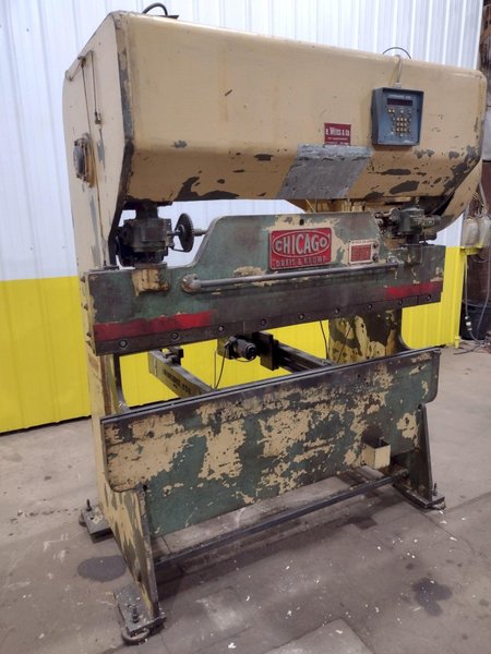 45 TON X 6' CHICAGO D&amp;K MODEL #56-A MECHANICAL PRESS BRAKE WITH CNC BACK GAUGE: STOCK #19652